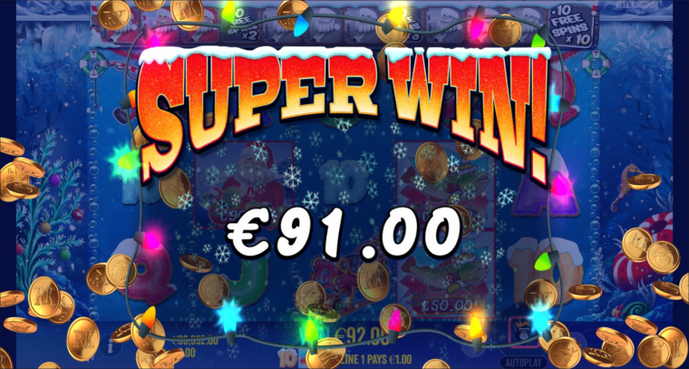 Big win in the Free Spins bonus game