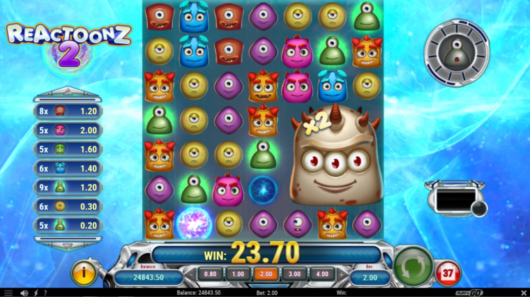 Level 3 on Quantumeter awards the 3x3 Gargantoon Wild symbol