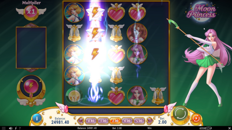 Storm Girl Power picks and deletes 2 random sets of symbols from the grid