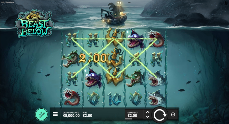 Win in the Beast Below slot machine