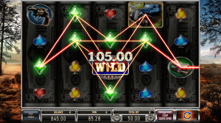 Win in the Bonnie & Clyde slot machine
